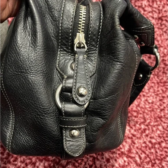 Coach Madison Maggie Black Leather Shoulder Bag - Picture 4 of 9